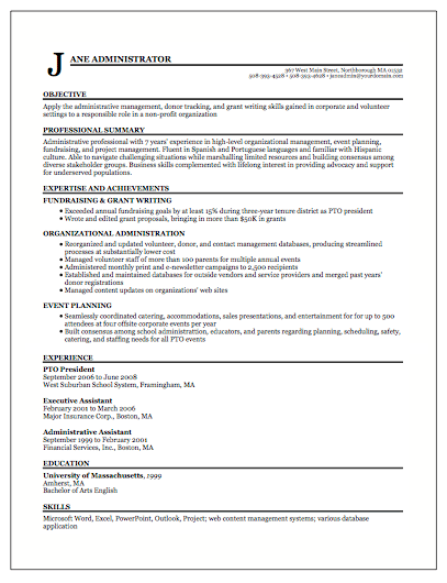 Resume template styles